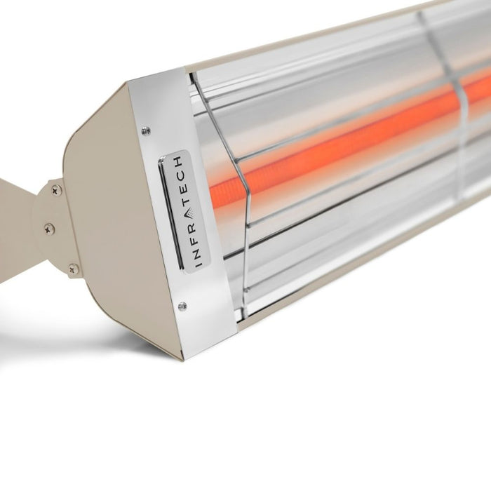 Detail shot of Infratech electric patio heater in beige textured finish
