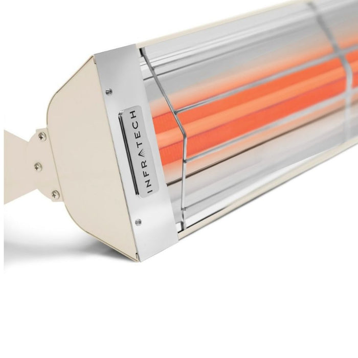 Detail shot of Infratech WD-series electric patio heater in almond finish
