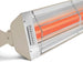 Detail shot of Infratech WD-series electric patio heater in beige-textured finish
