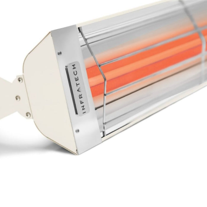 Detail shot of Infratech WD-series electric patio heater in biscuit finish
