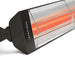 Detail shot of Infratech WD-series electric patio heater in black-textured finish
