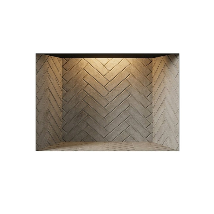 Majestic Ashland Wood Burning Fireplace ASH36-B, WDR3836-H-NG With Natural Gray Herringbone Refractory Brick Interior Panel