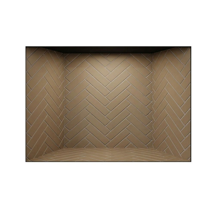 Majestic Ashland Wood Burning Fireplace ASH42-B, WDR3842-H-AV With Antler Velvet Herringbone Refractory Brick Interior Panel