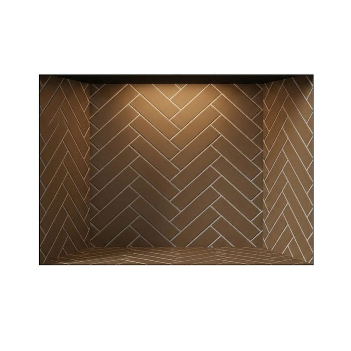 Majestic Ashland Wood Burning Fireplace ASH42-B, WDR3842-H-BR With Masonry Brown Herringbone Refractory Brick Interior Panel