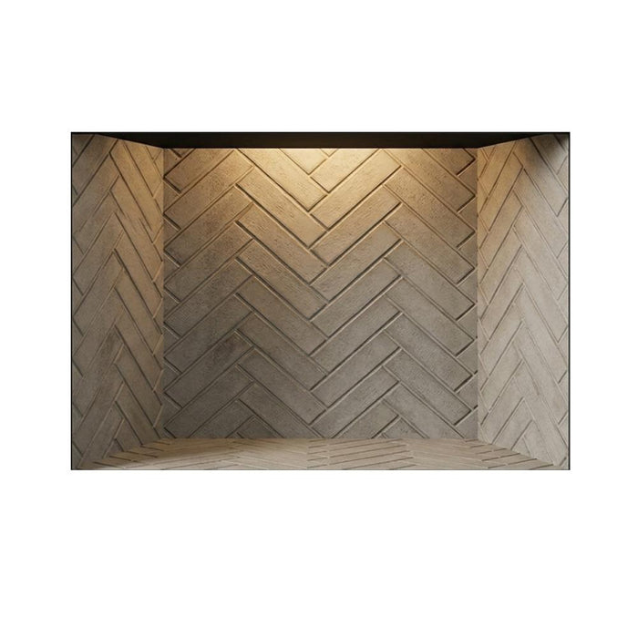 Majestic Ashland Wood Burning Fireplace ASH42-B, WDR3842-H-NG With Natural Gray Herringbone Refractory Brick Interior Panel