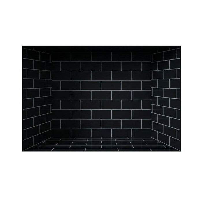 Majestic Ashland Wood Burning Fireplace ASH42-B, WDR3842-T-BK With Black Onyx Traditional Refractory Brick Interior Panel