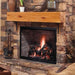 Majestic Biltmore wood burning fireplace installed with black glass bi-fold door