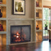 Majestic biltmore wood burning fireplace installed with grand vista mesh cabinet door