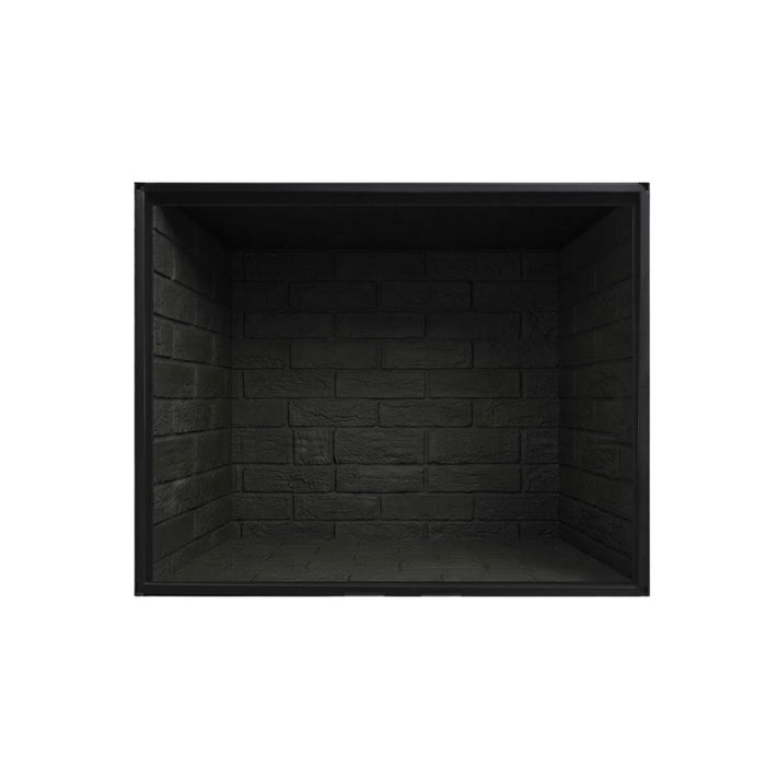 Majestic Biltmore wood burning fireplace with Black Onyx traditional brick interior panels