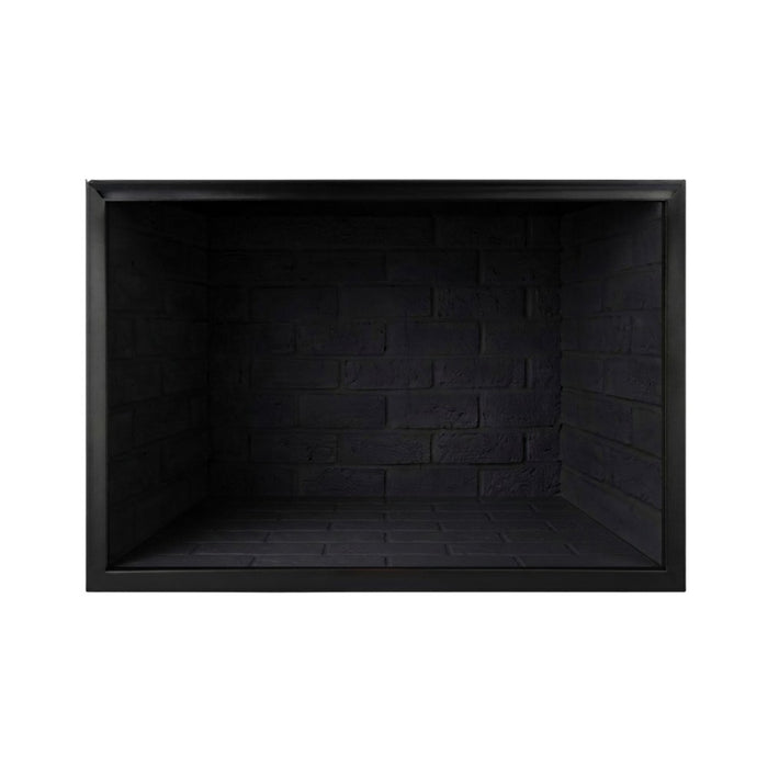 Majestic Biltmore wood burning fireplace with Black Onyx traditional brick interior panels