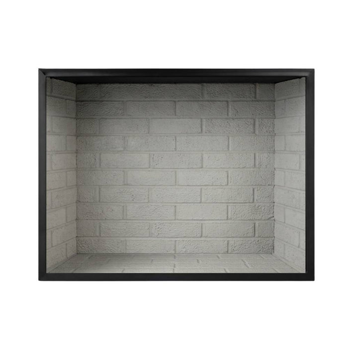 Majestic Biltmore wood burning fireplace with Natural Gray traditional brick interior panels