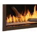 Detail shot of Monessen Artisan 72" contemporary veined copper front