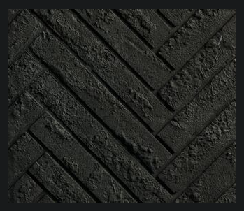 Black Herrringbone Refractory Panels for Majestic Courtyard — The