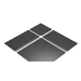 60 Inch Osburn Black Steel Corner Hearth Pad 