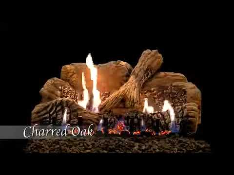 The Empire Charred Oak Vent Free Gas Log Set