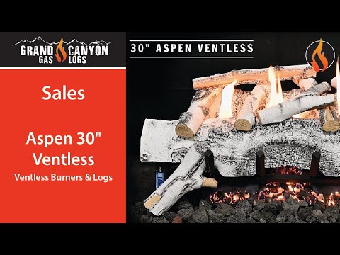 Aspen White Birch Ventless Gas Logs