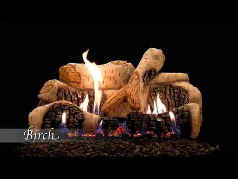 The Empire Birch Ceramic Vent Free Gas Log Set