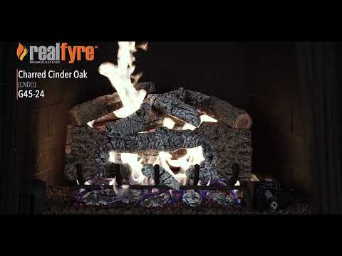 RH Peterson Real Fyre Charred Cinder Oak Vented Gas Log Set
