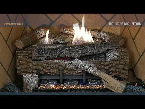 Superior Vent Free Glow-Ramp Boulder Mountain Log Set