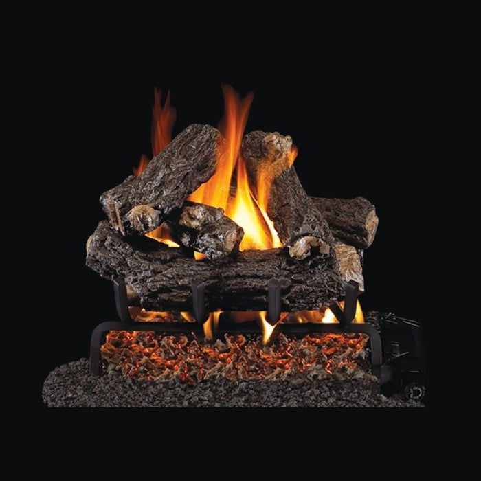 16" RH Peterson Real Fyre Rustic Oak Designer Plus Outdoor Vented Gas Log Set