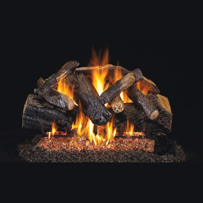 RH Peterson Real Fyre Charred Majestic Oak Plus Outdoor Vented Gas Log Set