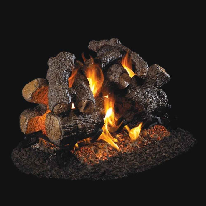 RH Peterson Real Fyre Charred Royal English Oak See Thru Outdoor Vented Gas Log Set