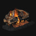RH Peterson Real Fyre Charred Rugged Split Oak See Thru Outdoor Vented Gas Log Set