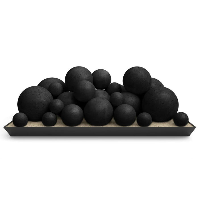 RH Peterson Real Fyre Epic Black Mixed Fyre Spheres with Vented Burner