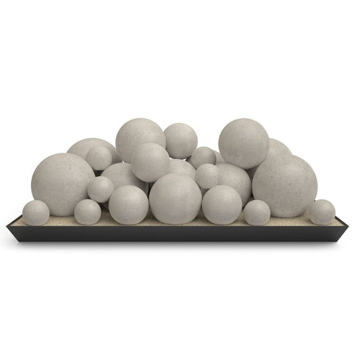 RH Peterson Real Fyre Graystone Mixed Select Fyre Spheres with Vented Burner