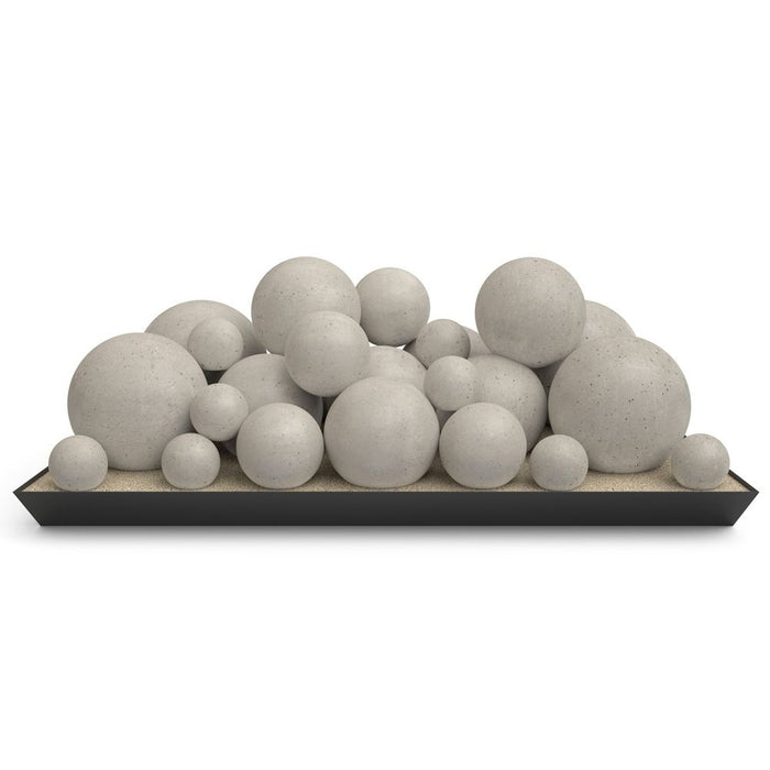 RH Peterson Real Fyre Graystone Mixed Select Fyre Spheres with Vented Burner