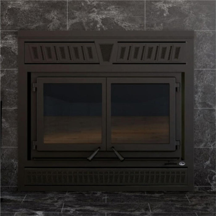 Valcourt NightFlame Semi-Transparent Black Door Glass for Waterloo FP15 (Set of 2)