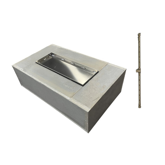 Warming Trends 60" x 36" Rectangular Ready-to-Finish Fire Pit Kit with Linear Burner