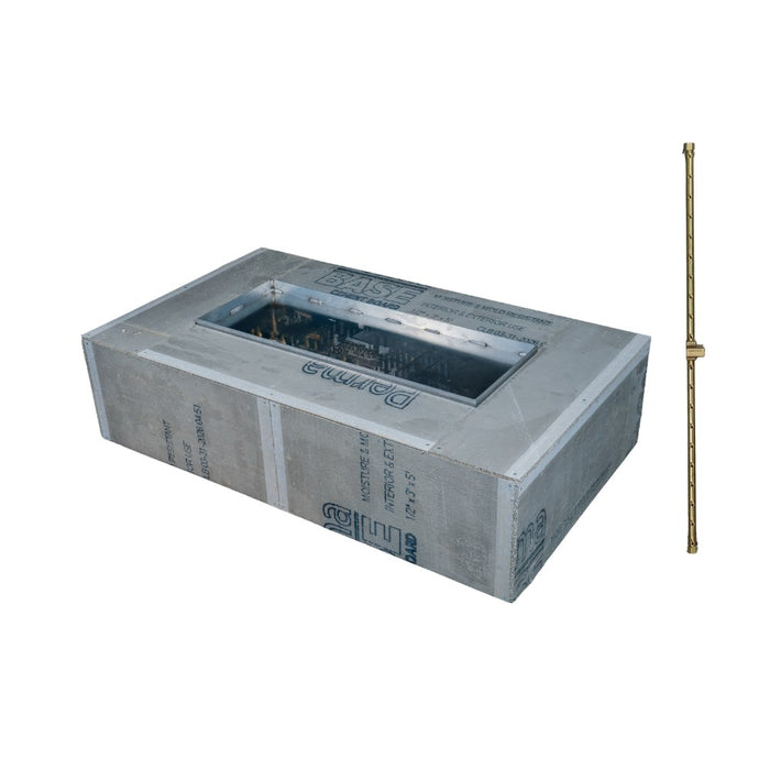 Warming Trends 72" x 42" Rectangular Ready-to-Finish Fire Pit Kit with Linear Burner