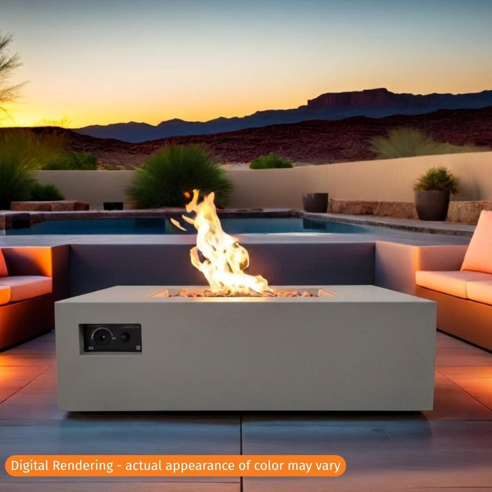 Warming Trends AON 40" Square Fire Table Cashmere Gray