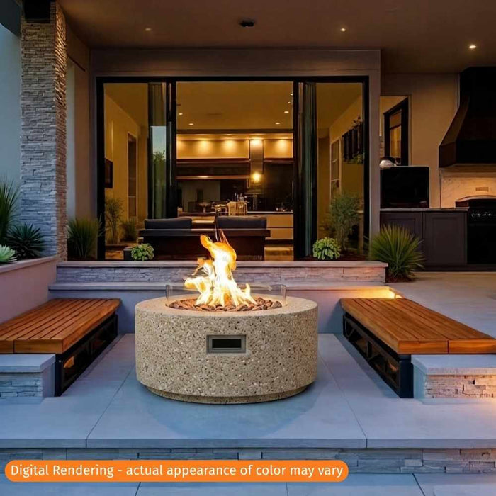 Warming Trends AON 48" Circular Fire Table Sand Pebble