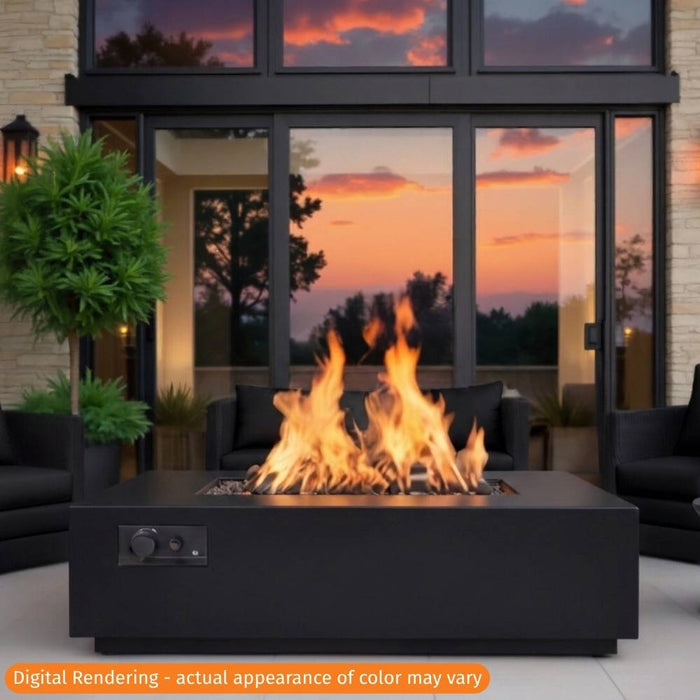 Warming Trends AON 60" Rectangular Fire Table Black