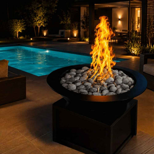 Warming Trends AON Ascend 30" Round Metal Fire Bowl Poolside Lifestye