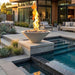 Warming Trends AON Halo 24" Round Concrete Fire Bowl Cream Poolside Lifestyle