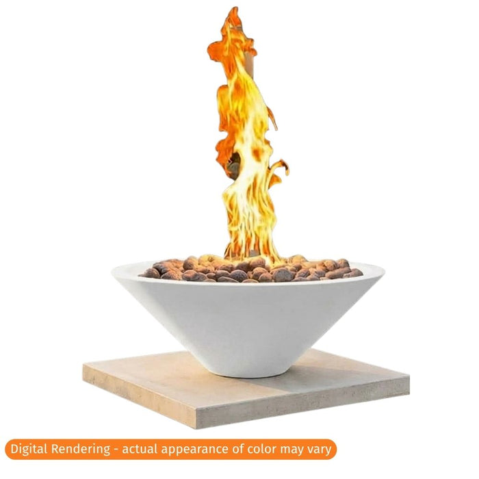 Warming Trends AON Halo 31" Round Concrete White Fire Bowl Product
