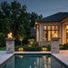 Warming Trends AON Pinnacle 24" Square Metal Fire Bowl Dual Outdoor Poolside Lifestyle