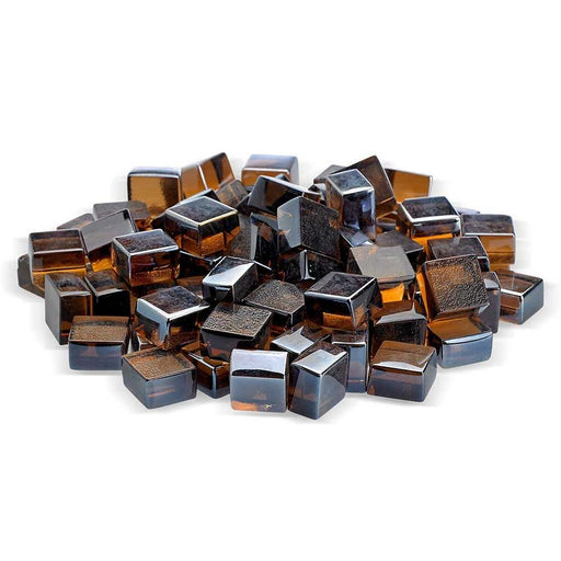 Warming Trends luster fire glass cubes in color copper