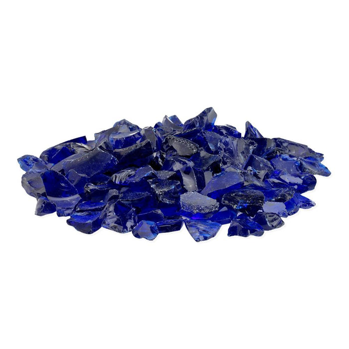 Warming Trends recycled fire glass in color dark blue