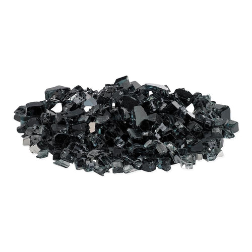Warming Trends reflective fire glass in color black