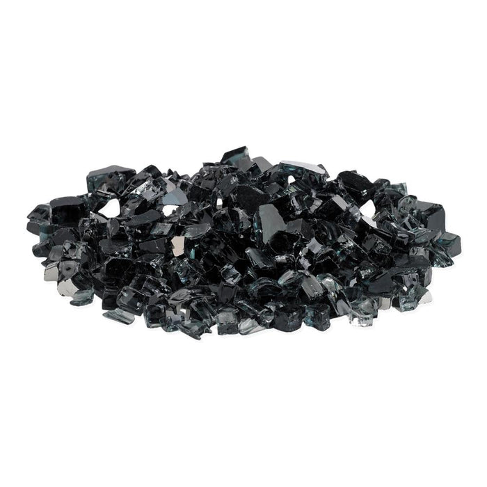 Warming Trends reflective fire glass in color black