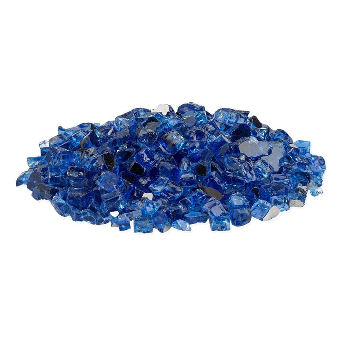 Warming Trends reflective fire glass in color cobalt