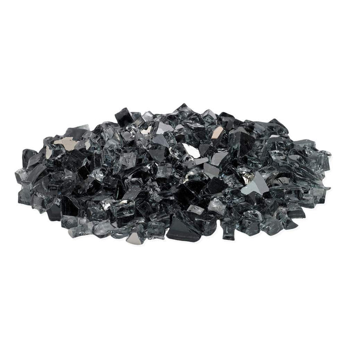 Warming Trends reflective fire glass in color gray