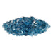 Warming Trends reflective fire glass in color pacific blue