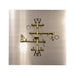 Warming Trends U140 140K BTU Square CROSSFIRE Brass Burner Kit with Plated Fitted