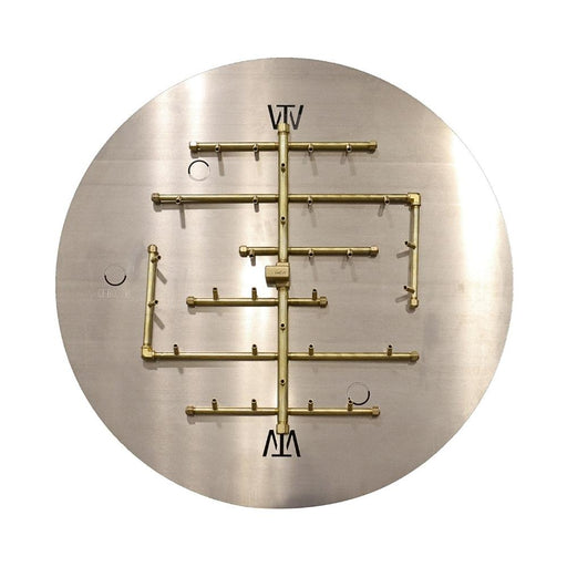Warming Trends U300 300K BTU Round CROSSFIRE Brass Burner Kit with Plate Fitted