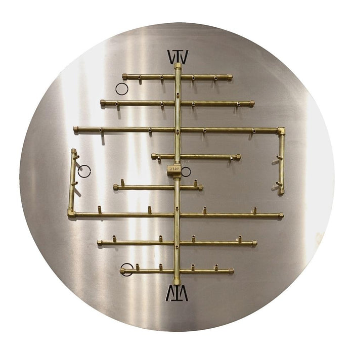 Warming Trends U360 360K BTU Round CROSSFIRE Brass Burner Kit with Plate Fitted
